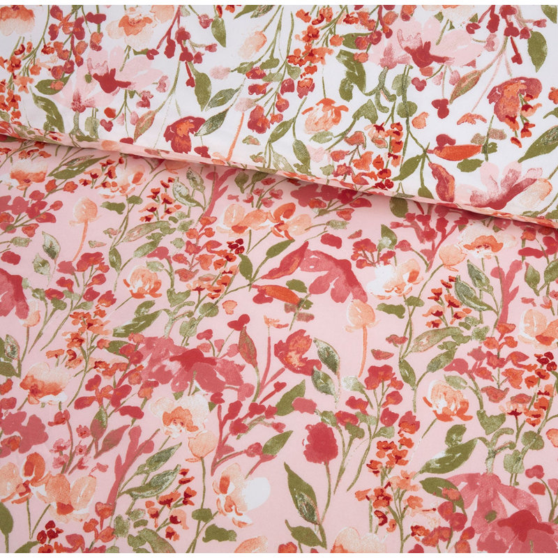 Polyester Floral Duvet Cover Set, Double Bed (200 x 200 cm)