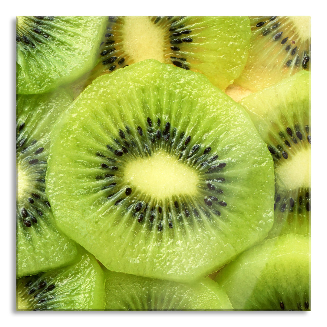 Glasbild Green Kiwi Fruit Salad