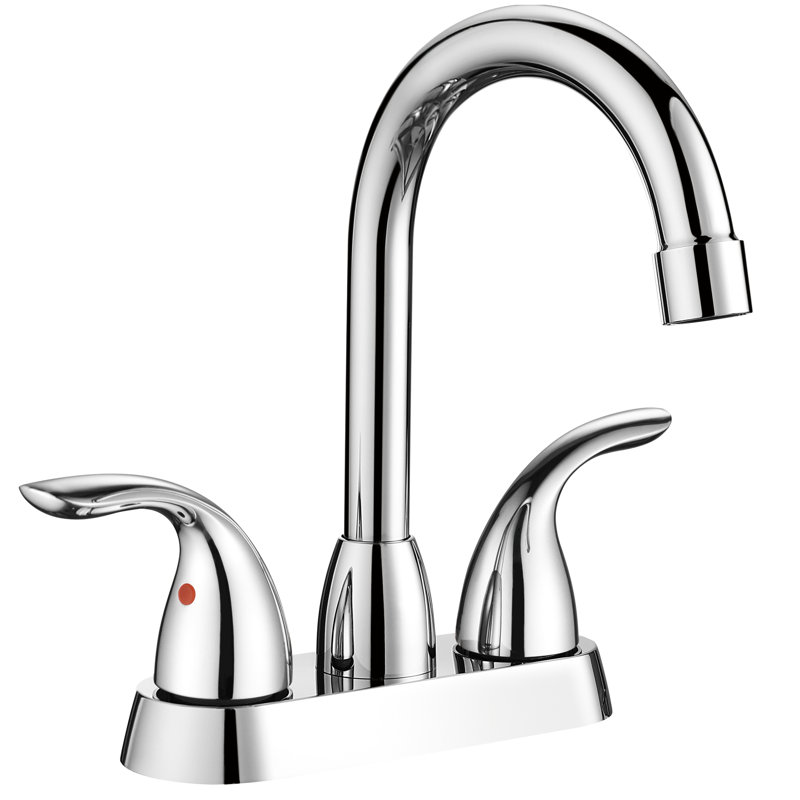 Robinet de lavabo de salle de bain Stain 2 - noir mat 11,82 po avec bec pivotant sur 360 ° et plaque de pont, Argent