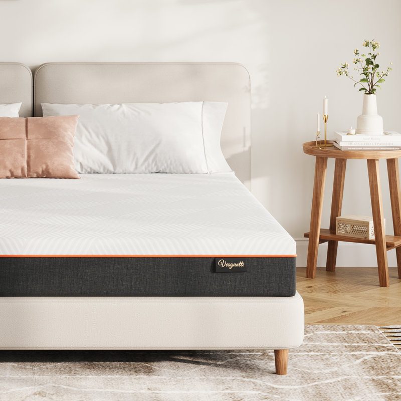 Gel Memory Foam Mattress, Comfort Foam for Pressure Relief, Body Support, King, 14