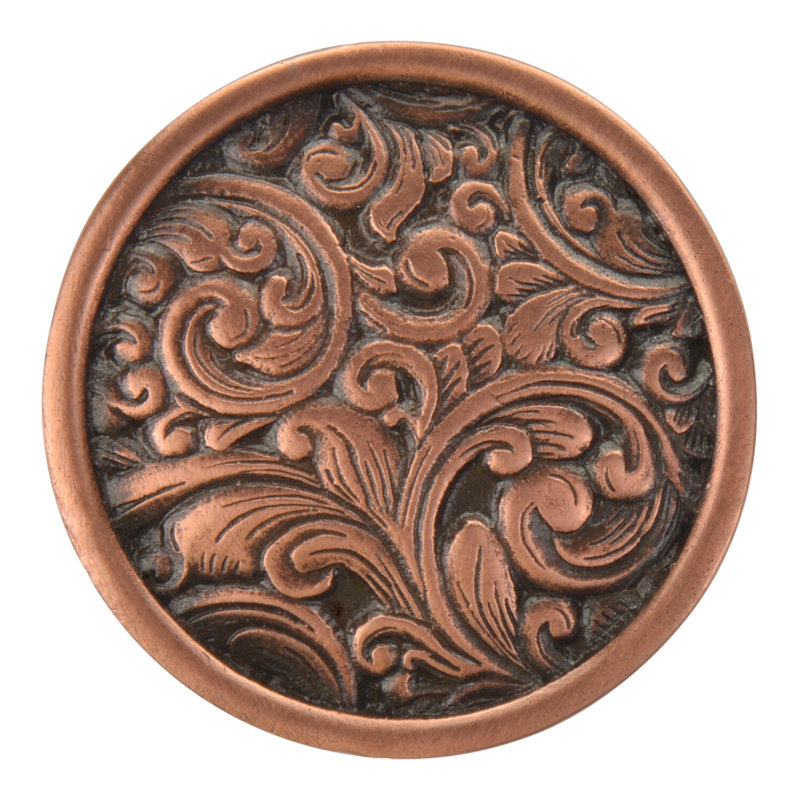 Classic Circle Knob, Antique Copper