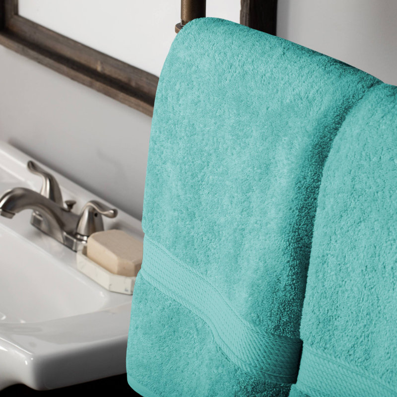 Scotia Egyptian Cotton Bath Towel Set, Turquoise, 3Pc Towel Set  (1Bath, 1Hand, 1Face)