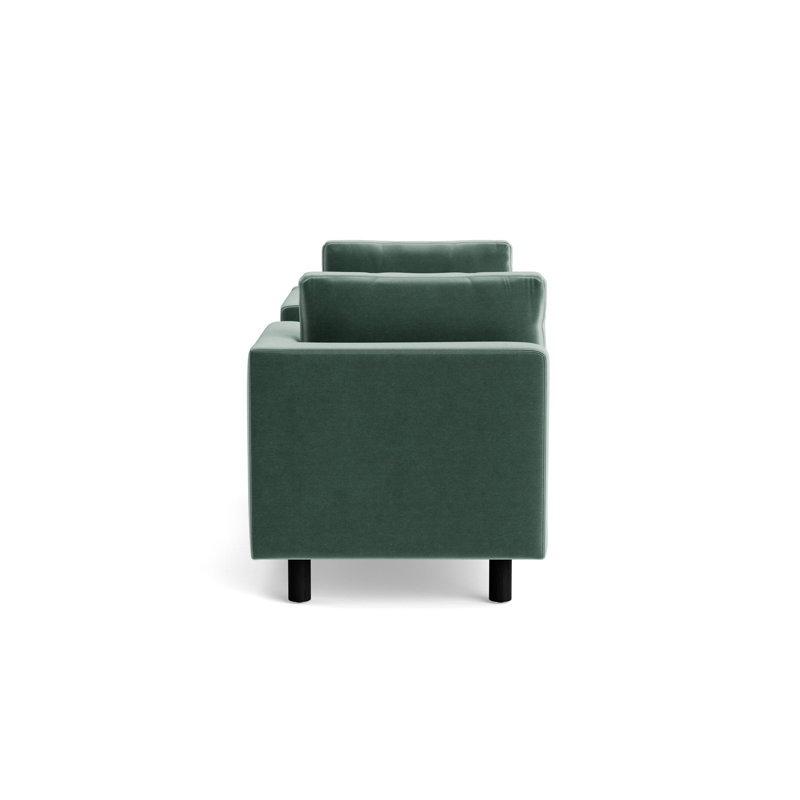 Hunter Lounge, Black, Performance Velvet - Jade