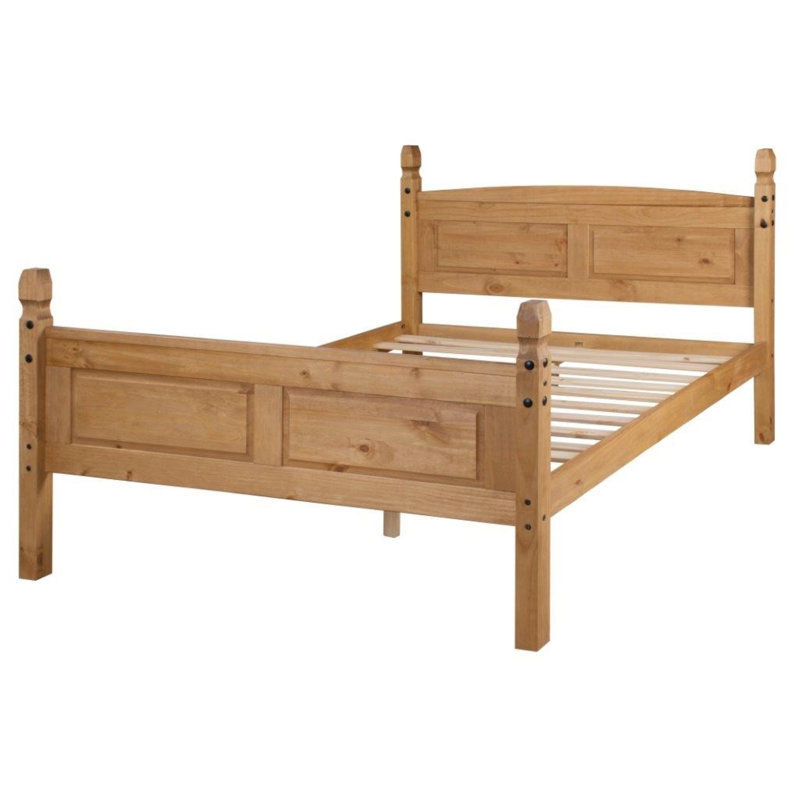 Bridewell Solid Wood Bed, Antique Wax, Small Double (4')
