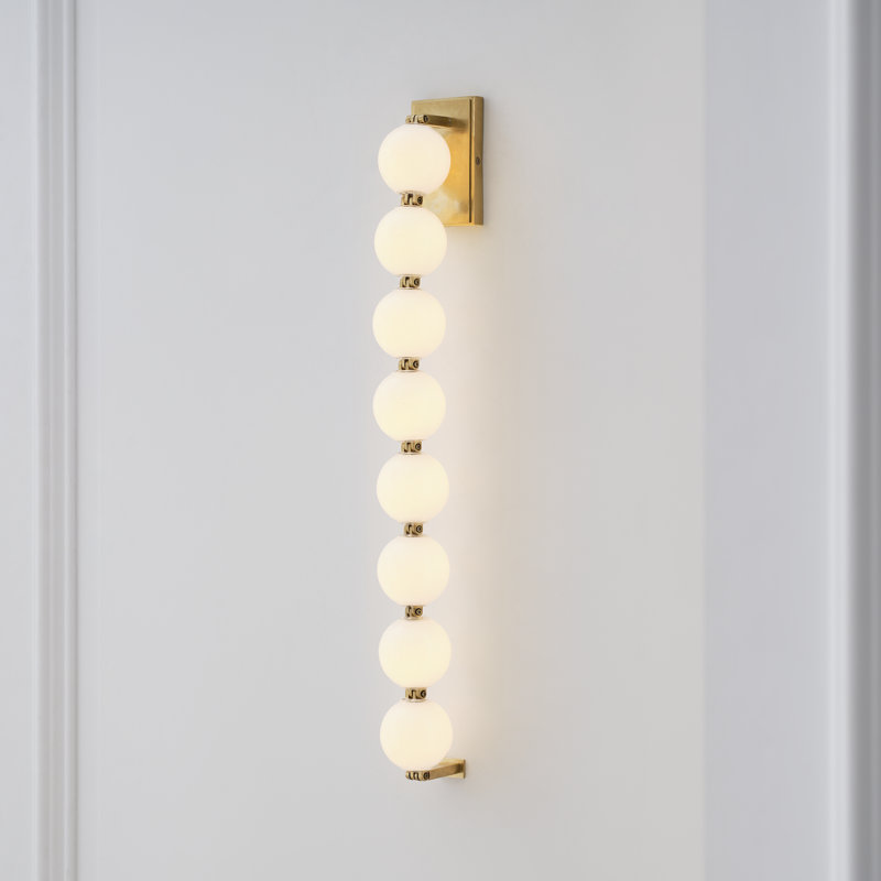 Perle 28 Sconce, Hand Rubbed Antique Brass