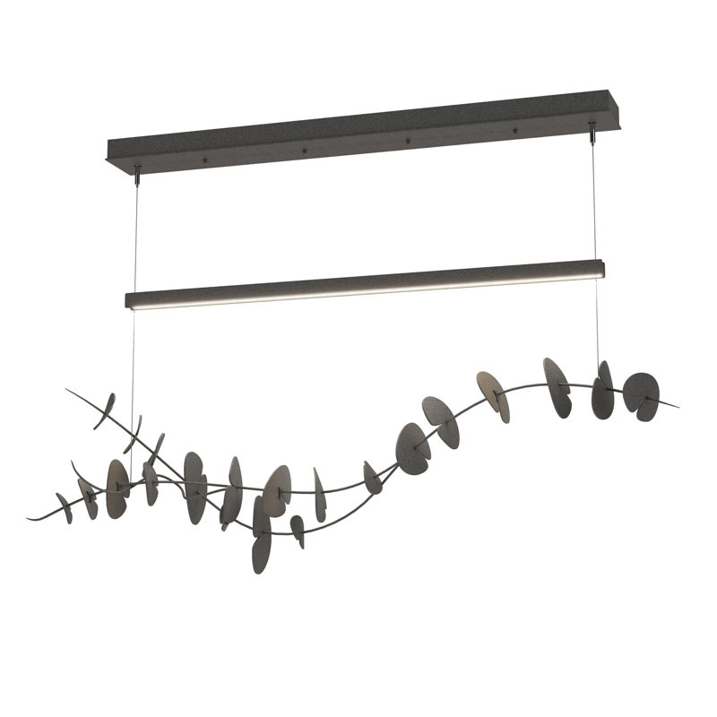 Lily 1 - Light Pendant, Dark Smoke, Natural Iron