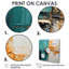 «Adventure in Turquoise Orange» - art mural turquoise 4 pièces-771085349-771085348