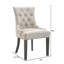52.71cm H Tufted Polyurethane Upholstered Side Chair in Grey-442343461