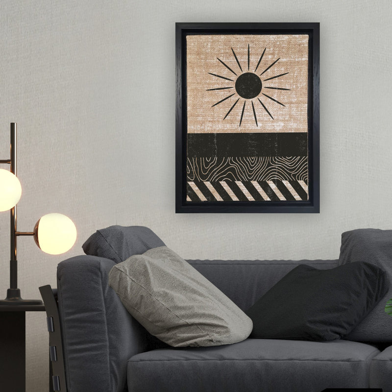 Peinture décorative sur toile, H 26 po x l 18,1 po, Noir, Noir