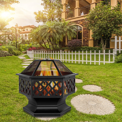 Hexagon Steel Smokeless Fire Pit