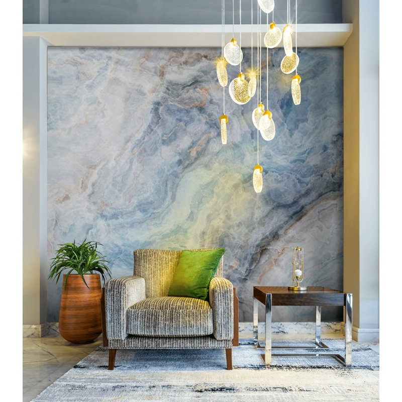 Papier peint Oceanic Marble Serene Elegance, L 112 po x L 75 po