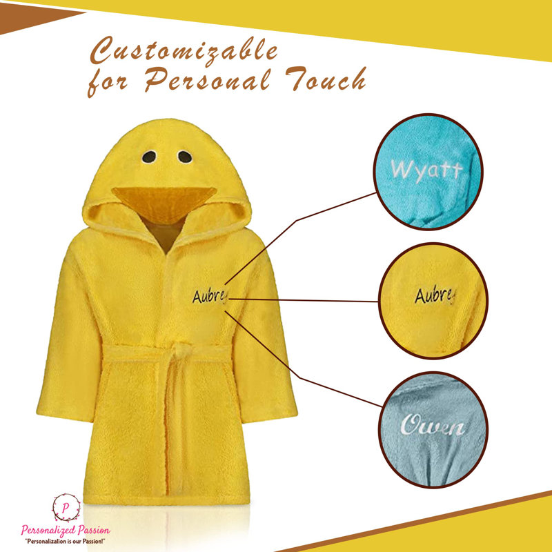 Peignoir de cheville avec capuche pour enfants, L, Oui