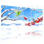 «Birds Winter Birds Snow Berries Branches Sky», ensemble de 3 impressions sur toile-1040489162