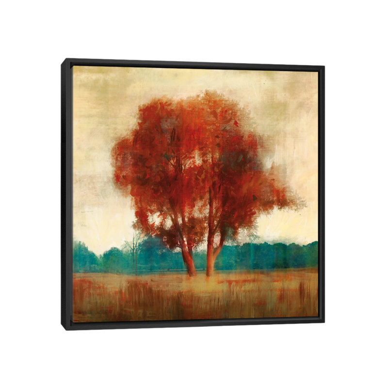 « dreamfall ii », impression sur toile, H 26 po x l 26 po x P 1,5 po, Toile avec cadre noir, Pas de tapis