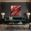 «Gradient Abstract 7», art mural sur toile rouge-2045917773
