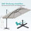 Cadain 300cm X 300cm Rectangular Cantilever Parasol-1420574675