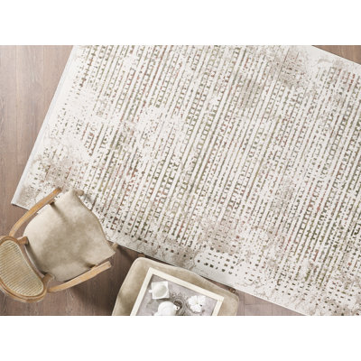 Valde Machine Woven Striped Area Rug 