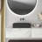 19.68'' Concrete Vessel Rectangular Modern Dark Gray With Patterns Bathroom Sink-1261012092