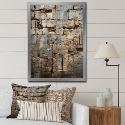 «Baljeet Hebrew Western Wall Collage II», reproduction sur toile encadrée
