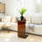25.4" Acrylic Coffee Table – Modern Waterfall Design Side Table, Thick End Table For Living Rooms And Bedrooms,Brown-1372722440