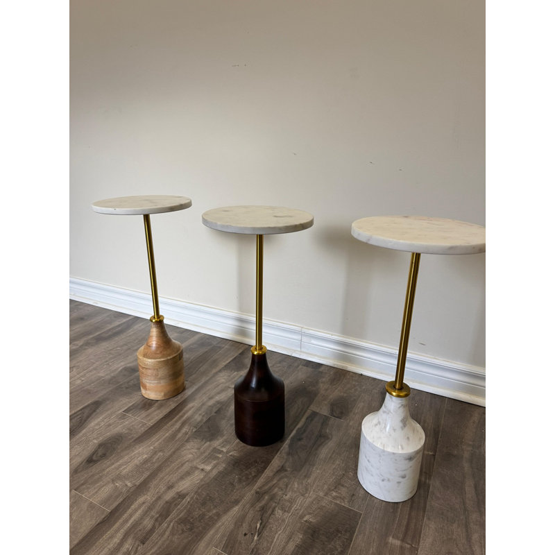 Table d'appoint Cherry, Naturel / or brossé