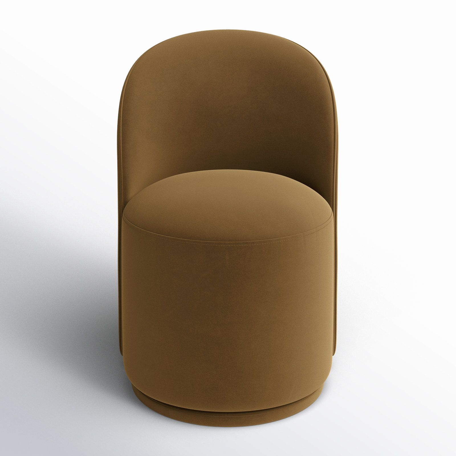 Sharlene Swivel Dining Chair, Soren Ochre Performance Velvet