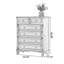Armoire d'appoint en noyer massif