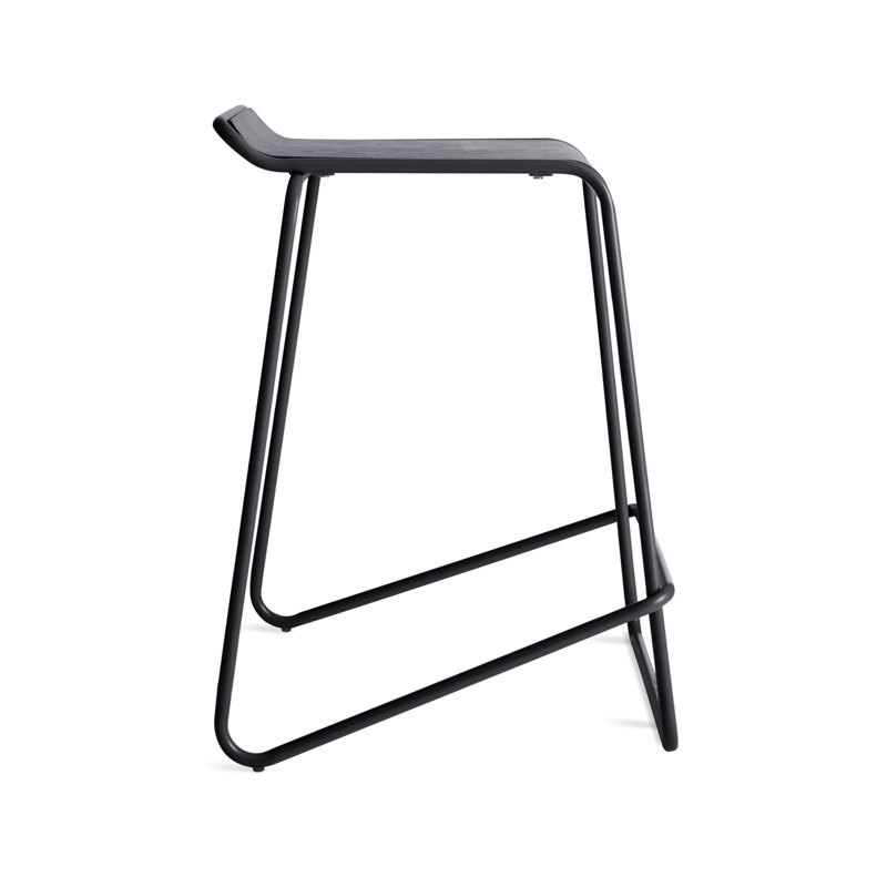 Ready Stool with Metal Frame, Black, Counter Stool (25" Seat Height)