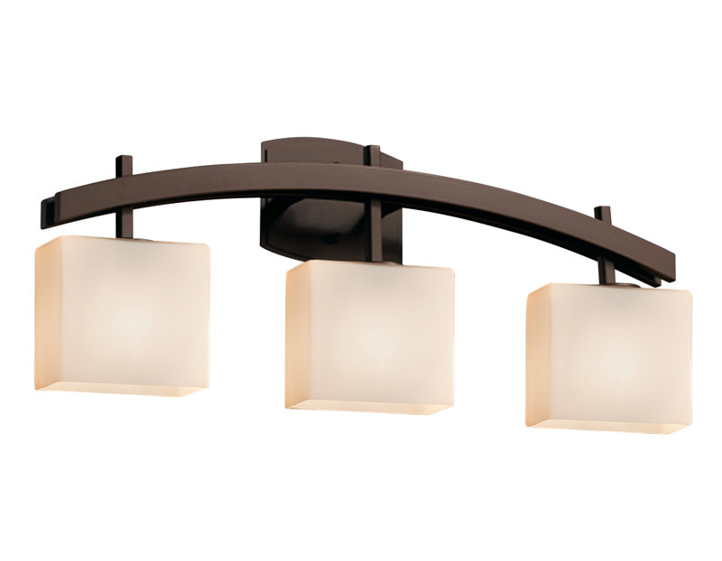 Casson 3 - Light Dimmable Vanity Light, Brushed Nickel, Weave