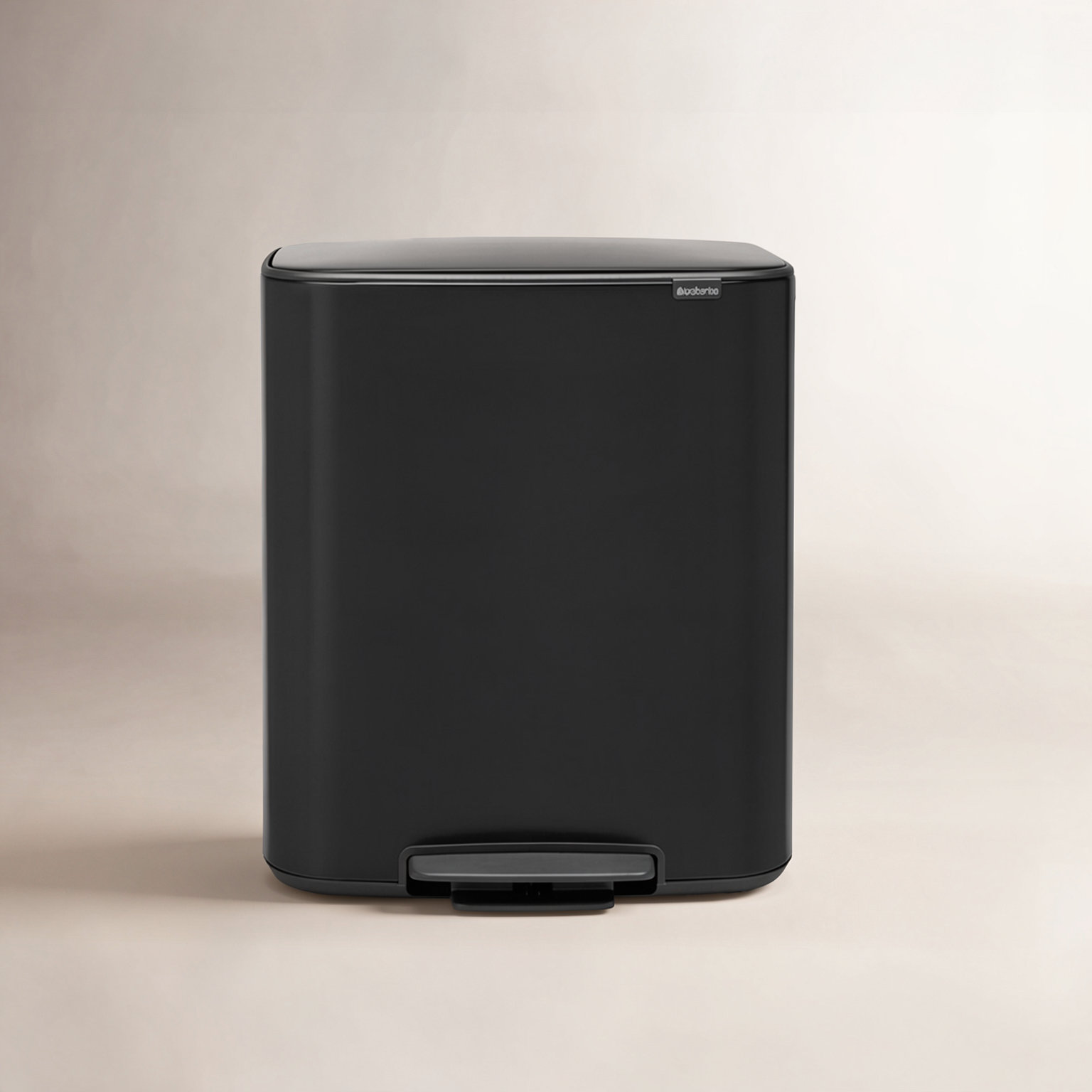 Brabantia Bo Step Dual Recycling Can, Matte Black