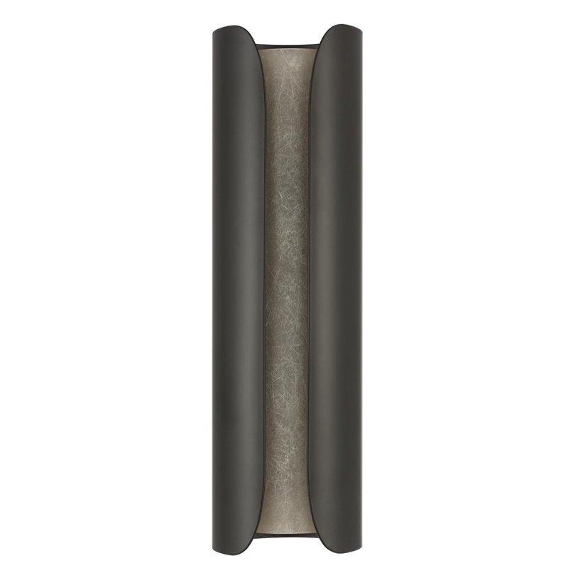 Anne-Marie Barton Armise 18" Sconce with Alabaster, Matte Carbon, 18" H x 5.25" W x 6.25" D
