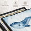 "Impression sur toile de baleine bleue en bois"-1224026787
