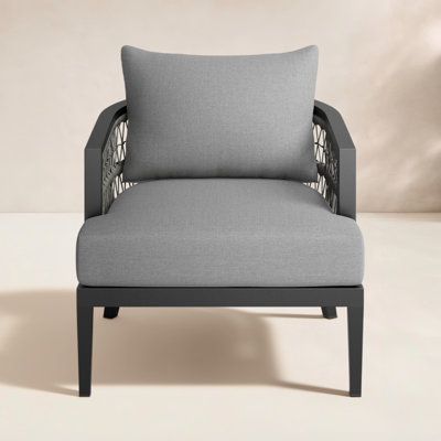 Evalyn Metal Outdoor Lounge Chair