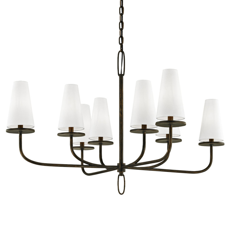 Marcel 8 - Light Chandelier, Textured Bronze
