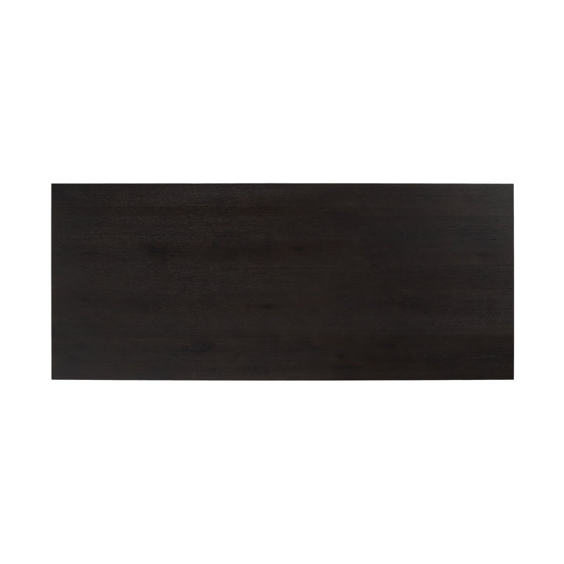 Bari Desk-Weathered Oak, Cracked Smoked Black Veneer