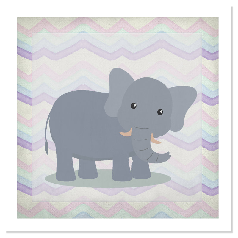Art de l'éléphant rose, H 36 po x l 36 po x P 1 po, Papier