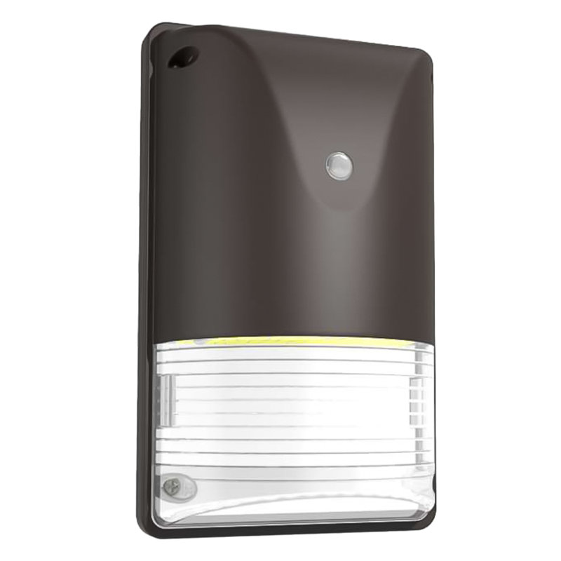 100-Watt Equivalent SWPK Integrated LED Bronze Wall Pack Light Adjustable 1800-4050 Lumens and CCT