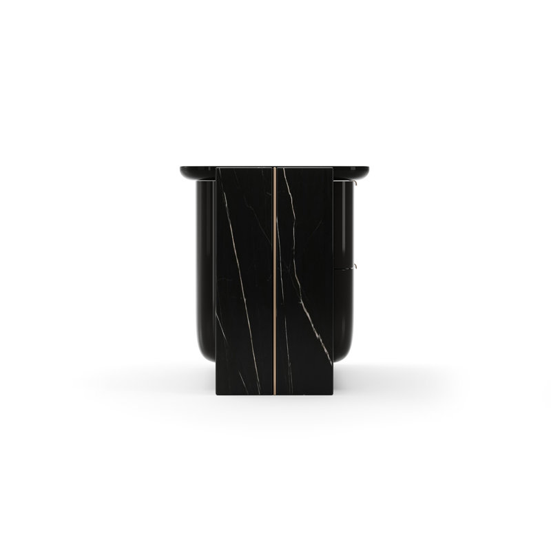 Overlap 2 - Drawer Nightstand, Black