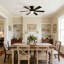 Ventilateur de plafond moderne à profil bas de 46 po avec lumière DEL intégrée-212486328-212486331