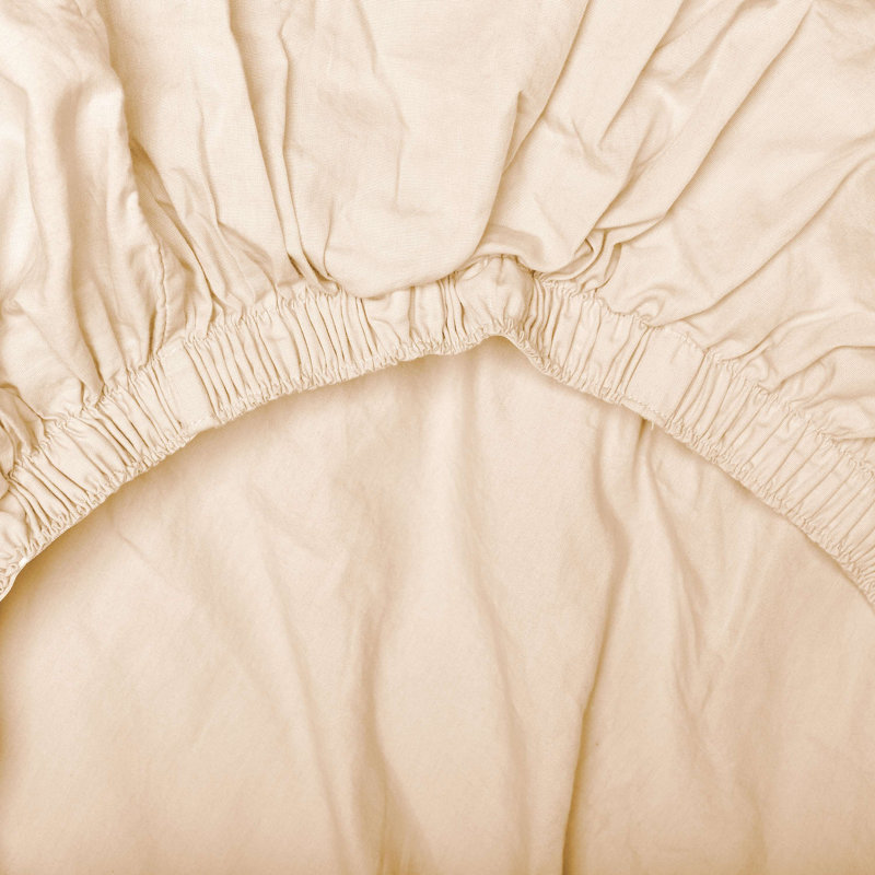 4-Piece Bed Sheet Set | Gray Sand | Cotton Rich Bed Sheet Set | Queen Size | Anti-Microbial, Gray Sand