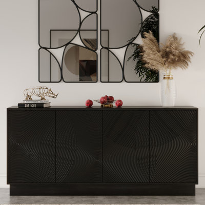 Azaley 74" Wide Mango Solid Wood Sideboard