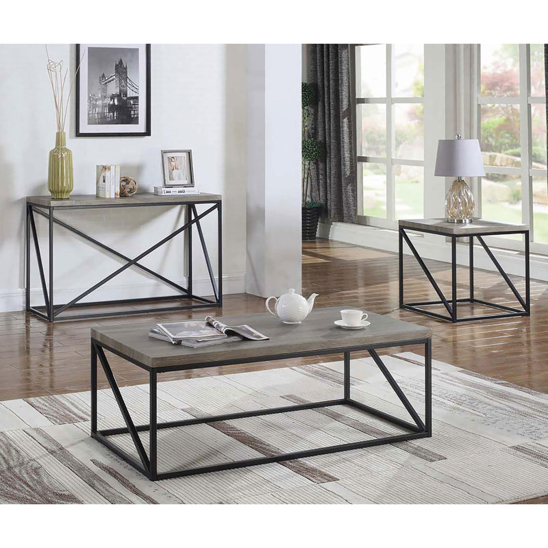 Grey Square End Table