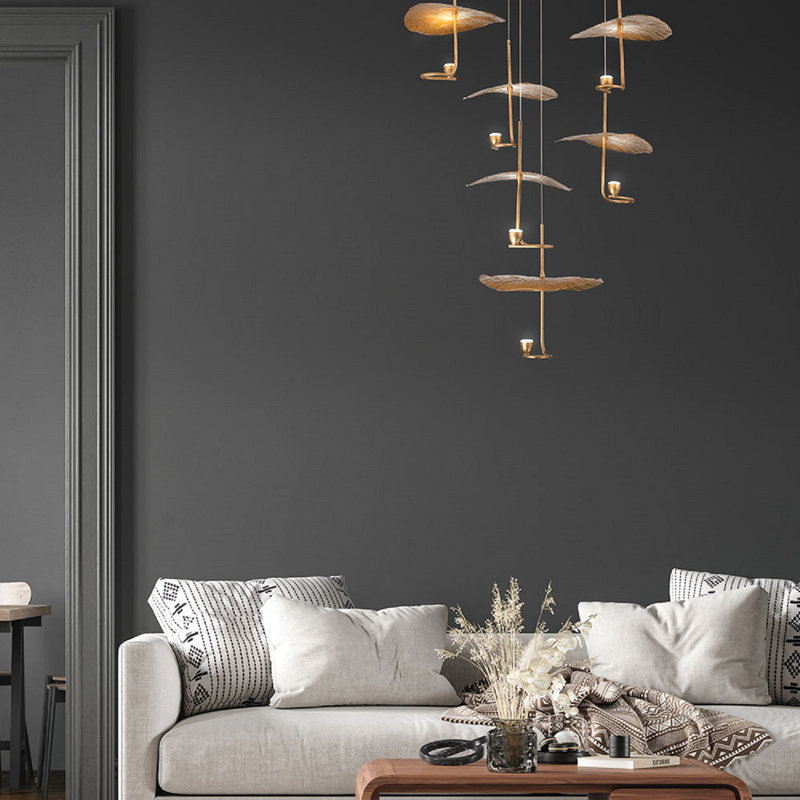 Lustre 7 lumières Lagatto en bronze