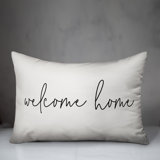 Textual Indoor/Outdoor Throw Pillow