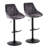 Swivel Upholstered Adjustable Height Counter Stool with Metal Frame-93302426