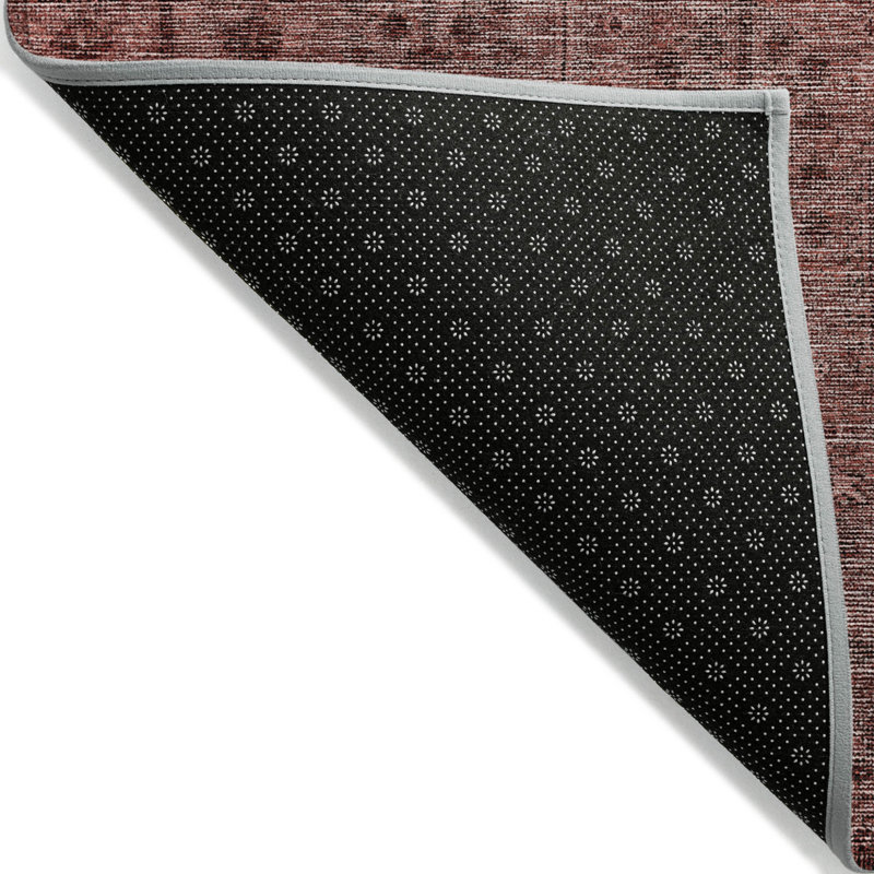 Tapis intérieur et extérieur lavable 10 pi x 14 pi orange et cuivre Southwestern
