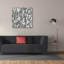  «Cross Current Square Up 1 Bw» par Cheryl Warrick, art mural sur toile, 37 po x 37 po