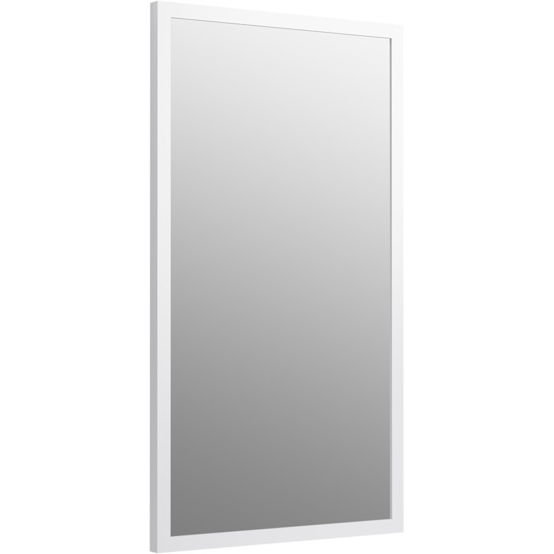 Miroir de salle de bain Jacquard ™, Blanc lin