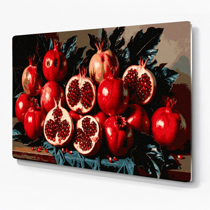 Art mural en métal «Fruit grenade», H 11 po x l 14 po