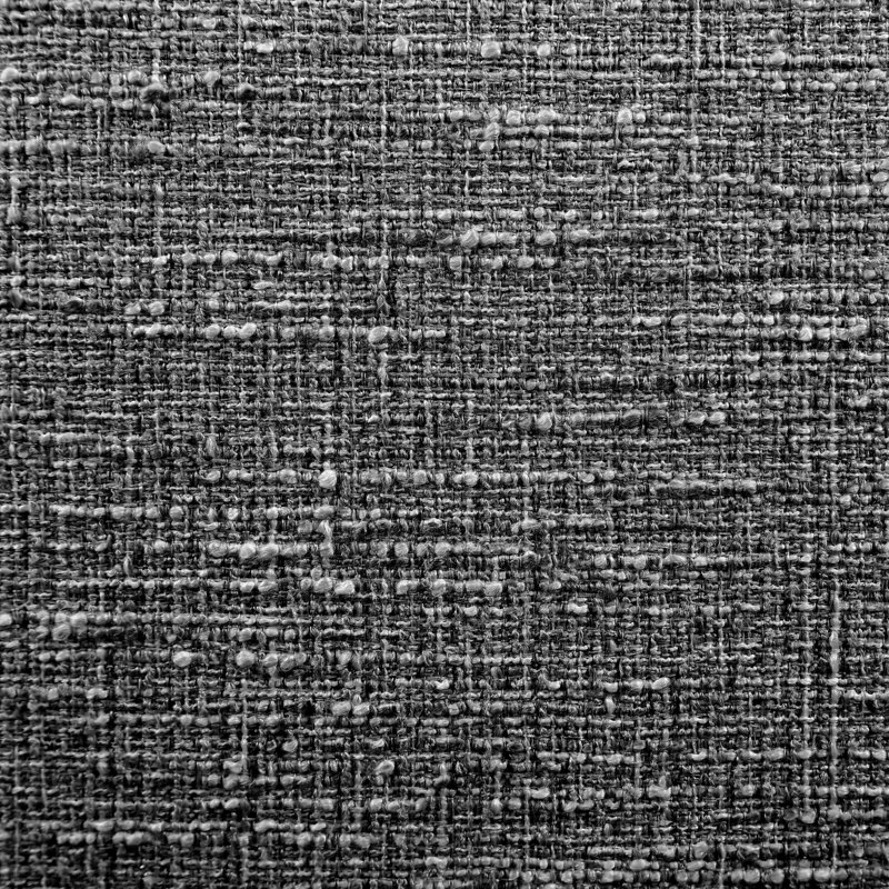 Tabouret de comptoir rembourré en tissu Maud, Siège noir / cadre noir